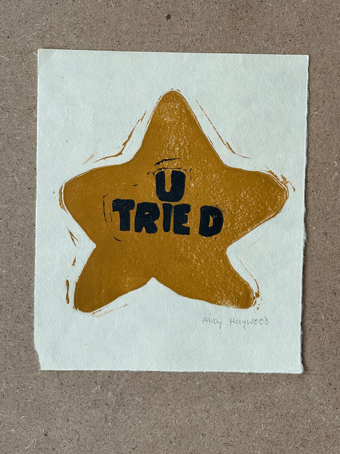 U Tried card or print