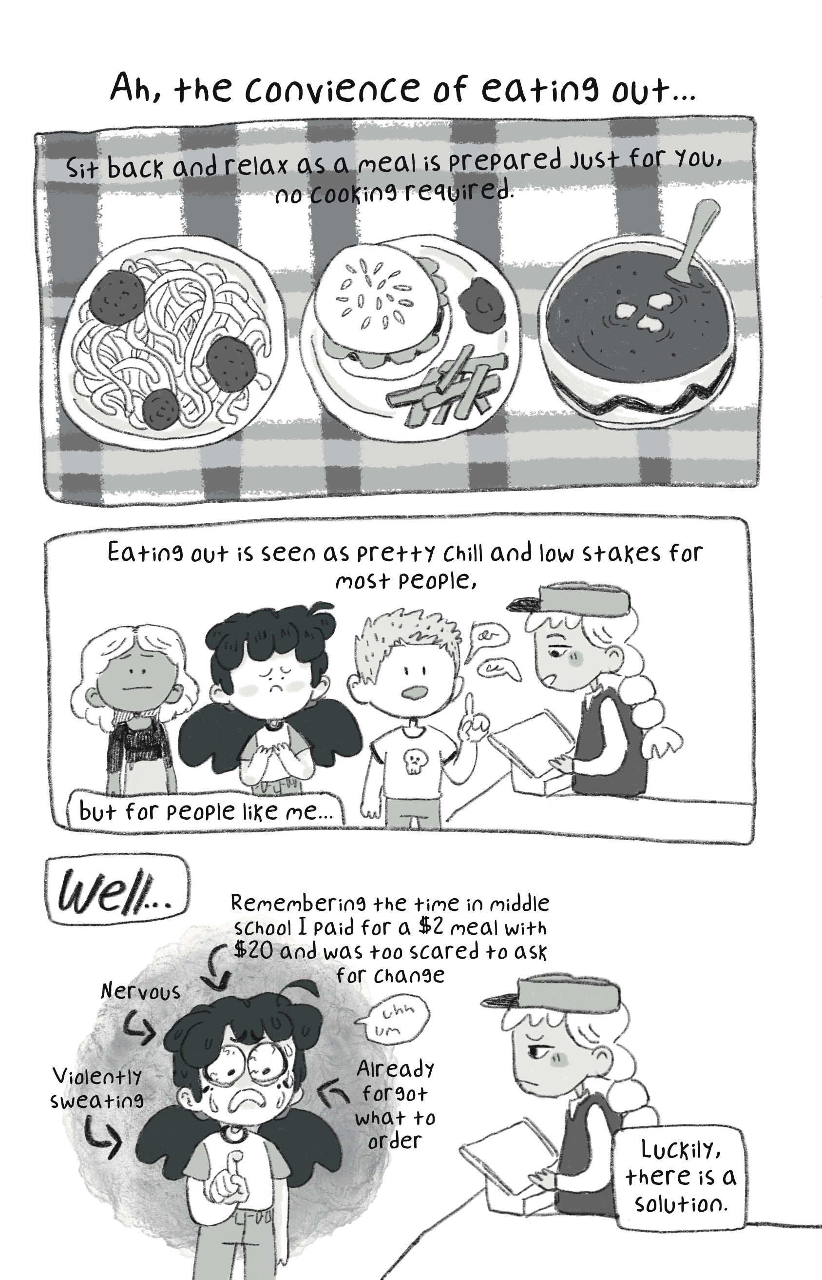 Zine: Eating Out With a Side of Anxiety