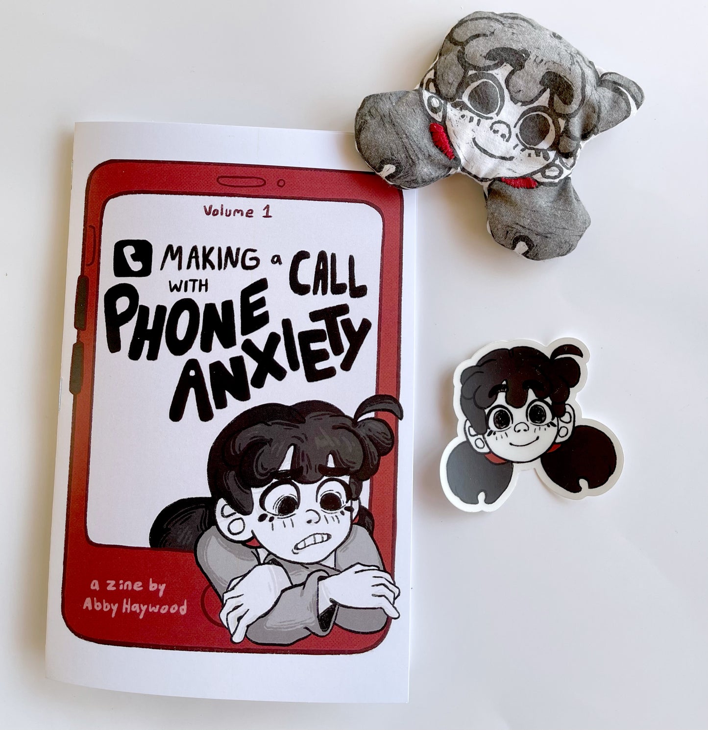 Zine and extras: Making a Call with Phone Anxiety