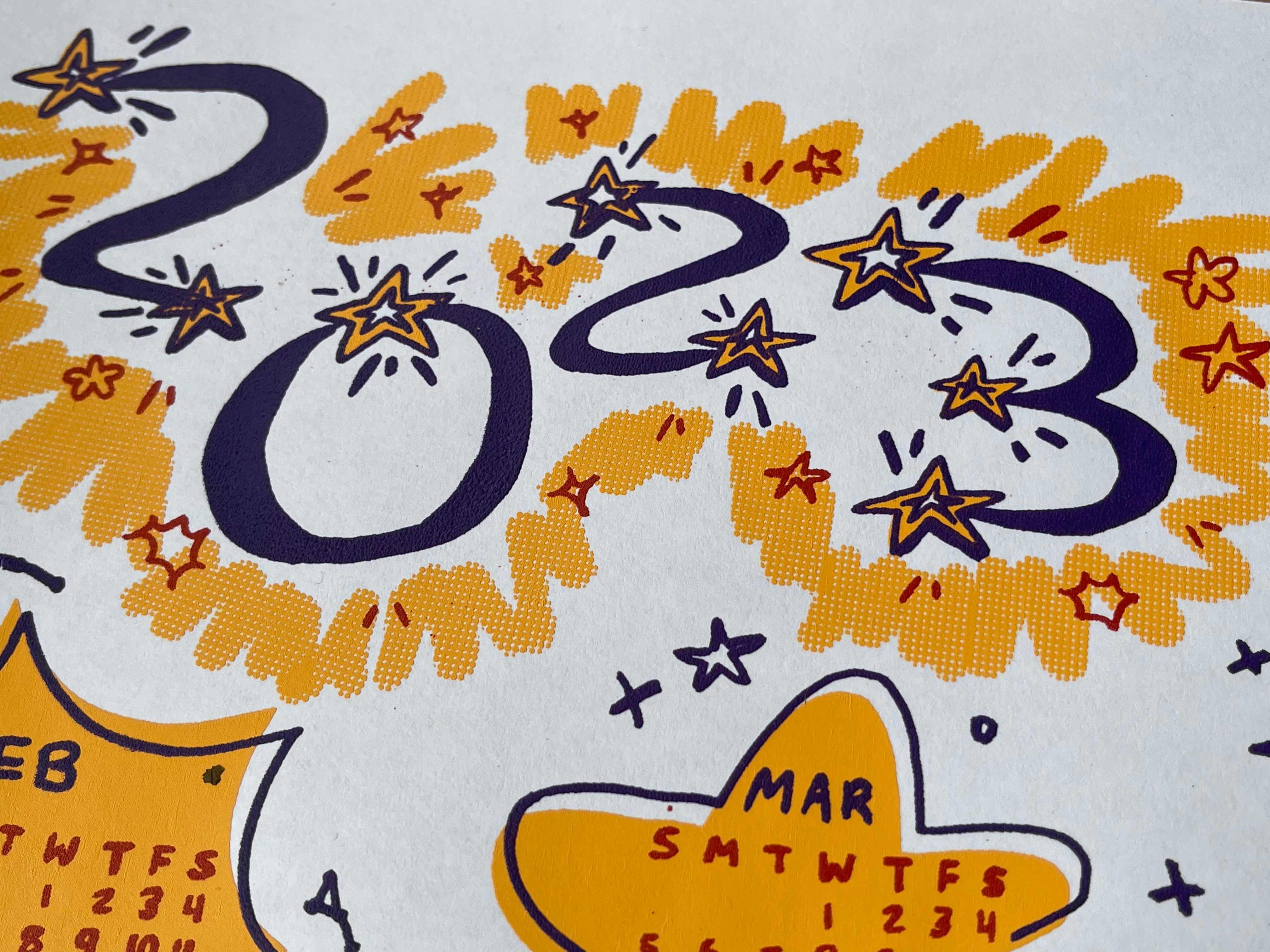 Stargazing 2023 Screenprinted Calendar