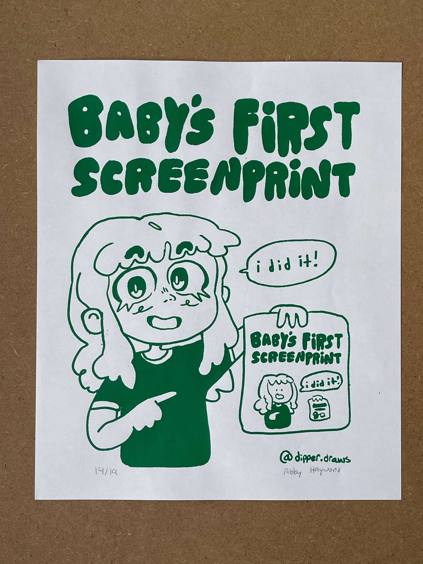 Baby’s First Screenprint print