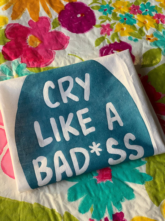SALE! Cry Like A Bad*ss Hankie