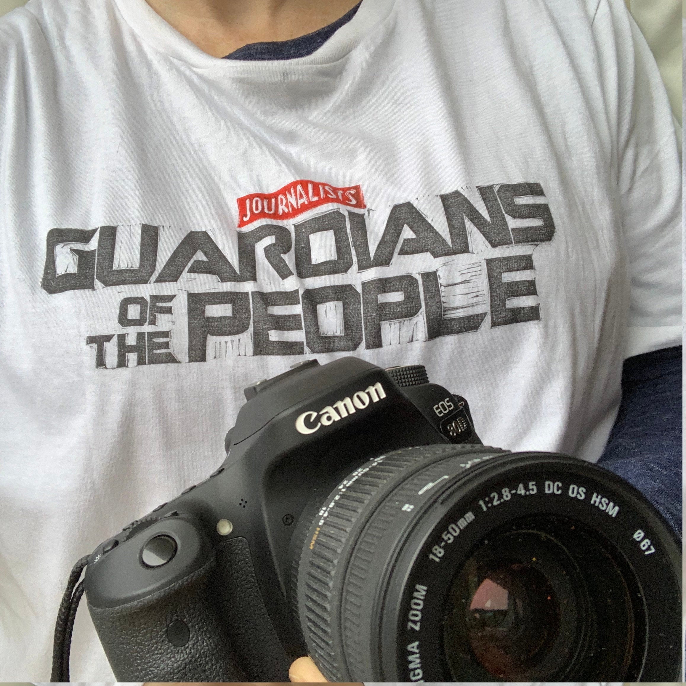 Sale! Journalists: Guardians of the People handprinted t-shirt