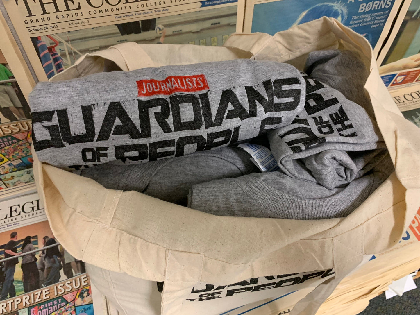 Sale! Journalists: Guardians of the People handprinted t-shirt